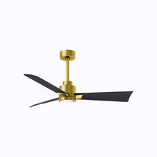 Load image into Gallery viewer, Alessandra Indoor / Outdoor LED Ceiling Fan in Brushed Brass/Matte Black (42-Inch).
