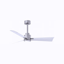 Load image into Gallery viewer, Alessandra Indoor / Outdoor LED Ceiling Fan in Brushed Nickel/Matte White (42-Inch).
