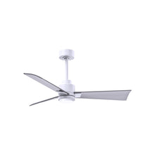 Load image into Gallery viewer, Alessandra Indoor / Outdoor LED Ceiling Fan in Matte White/Brushed Nickel (42-Inch).

