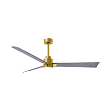 Load image into Gallery viewer, Alessandra Indoor / Outdoor LED Ceiling Fan in Brushed Brass/Barn Wood (56-Inch).
