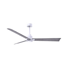 Load image into Gallery viewer, Alessandra Indoor / Outdoor LED Ceiling Fan in Matte White/Barn Wood (56-Inch).
