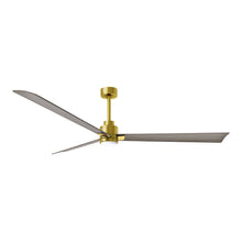 Load image into Gallery viewer, Alessandra Indoor / Outdoor LED Ceiling Fan in Brushed Brass/Gray Ash (72-Inch).
