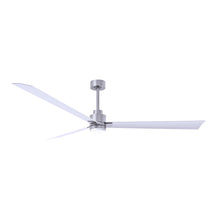 Load image into Gallery viewer, Alessandra Indoor / Outdoor LED Ceiling Fan in Brushed Nickel/Matte White (72-Inch).
