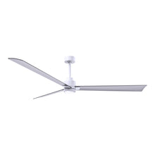 Load image into Gallery viewer, Alessandra Indoor / Outdoor LED Ceiling Fan in Matte White/Brushed Nickel (72-Inch).
