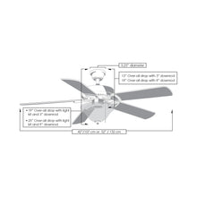 Load image into Gallery viewer, America Ceiling Fan - line drawing.
