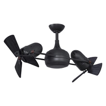 Load image into Gallery viewer, Dagny Indoor / Outdoor LED Dual Ceiling Fan in Matte Black (Wood) Without Light Kit.
