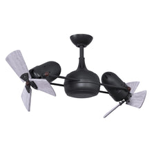 Load image into Gallery viewer, Dagny Indoor / Outdoor LED Dual Ceiling Fan in Matte Black/Barn Wood (Wood) Without Light Kit.
