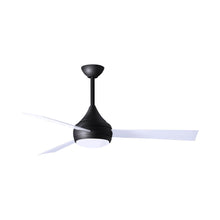 Load image into Gallery viewer, Donaire Outdoor LED Ceiling Fan in Matte Black/Gloss White.
