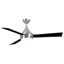 Load image into Gallery viewer, Donaire Outdoor LED Ceiling Fan in Brushed Stainless/Black .
