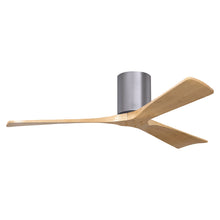 Load image into Gallery viewer, Irene IR3H Indoor / Outdoor Ceiling Fan in Brushed Pewter/Light Maple (52-Inch).
