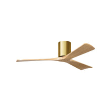 Load image into Gallery viewer, Irene IR3H Indoor / Outdoor Ceiling Fan in Brushed Brass/Light Maple (52-Inch).
