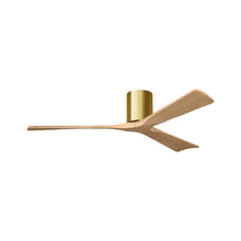 Load image into Gallery viewer, Irene IR3H Indoor / Outdoor Ceiling Fan in Brushed Brass/Light Maple (60-Inch).
