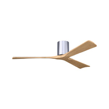Load image into Gallery viewer, Irene IR3H Indoor / Outdoor Ceiling Fan in Polished Chrome/Light Maple (60-Inch).
