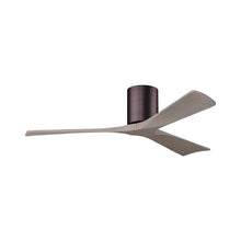 Load image into Gallery viewer, Irene IR3H Indoor / Outdoor Flush Mount Ceiling Fan in Brushed Bronze/Gray Ash (52-Inch).
