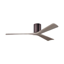 Load image into Gallery viewer, Irene IR3H Indoor / Outdoor Flush Mount Ceiling Fan in Brushed Bronze/Gray Ash (60-Inch).
