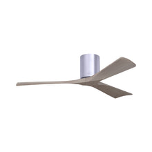 Load image into Gallery viewer, Irene IR3H Indoor / Outdoor Flush Mount Ceiling Fan in Brushed Nickel/Gray Ash (52-Inch).
