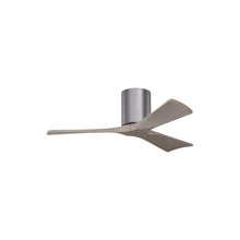 Load image into Gallery viewer, Irene IR3H Indoor / Outdoor Flush Mount Ceiling Fan in Brushed Pewter/Gray Ash (42-Inch).
