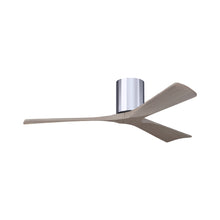 Load image into Gallery viewer, Irene IR3H Indoor / Outdoor Flush Mount Ceiling Fan in Polished Chrome/Gray Ash (52-Inch).

