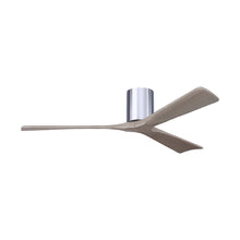 Load image into Gallery viewer, Irene IR3H Indoor / Outdoor Flush Mount Ceiling Fan in Polished Chrome/Gray Ash (60-Inch).
