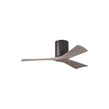 Load image into Gallery viewer, Irene IR3H Indoor / Outdoor Flush Mount Ceiling Fan in Textured Bronze/Gray Ash (42-Inch).
