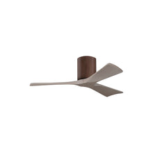 Load image into Gallery viewer, Irene IR3H Indoor / Outdoor Flush Mount Ceiling Fan in Walnut/Gray Ash (42-Inch).
