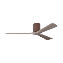 Load image into Gallery viewer, Irene IR3H Indoor / Outdoor Flush Mount Ceiling Fan in Walnut/Gray Ash (60-Inch).
