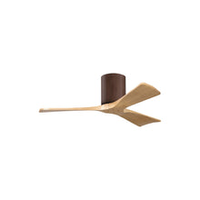 Load image into Gallery viewer, Irene IR3H Indoor / Outdoor Flush Mount Ceiling Fan in Walnut/Light Maple (42-Inch).
