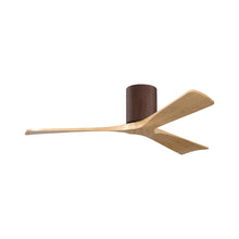 Load image into Gallery viewer, Irene IR3H Indoor / Outdoor Flush Mount Ceiling Fan in Walnut/Light Maple (52-Inch).
