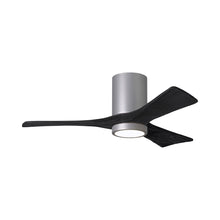 Load image into Gallery viewer, Irene IR3HLK 42-Inch Indoor / Outdoor LED Flush Mount Ceiling Fan in Brushed Nickel/Matte Black.
