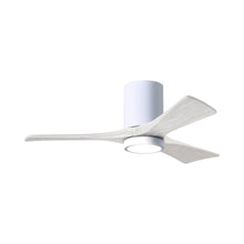 Load image into Gallery viewer, Irene IR3HLK 42-Inch Indoor / Outdoor LED Flush Mount Ceiling Fan in Gloss White/Matte White.
