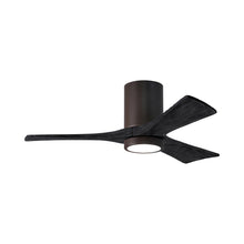 Load image into Gallery viewer, Irene IR3HLK 42-Inch Indoor / Outdoor LED Flush Mount Ceiling Fan in Textured Bronze/Matte Black.
