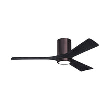 Load image into Gallery viewer, Irene IR3HLK 52-Inch Indoor / Outdoor LED Flush Mount Ceiling Fan in Brushed Bronze/Matte Black.
