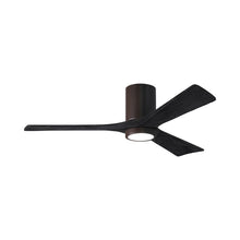 Load image into Gallery viewer, Irene IR3HLK 52-Inch Indoor / Outdoor LED Flush Mount Ceiling Fan in Textured Bronze/Matte Black.
