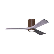 Load image into Gallery viewer, Irene IR3HLK 52-Inch Indoor / Outdoor LED Flush Mount Ceiling Fan in Walnut Tone/Barnwood Tone.
