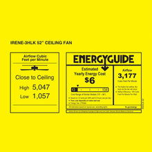Load image into Gallery viewer, Irene IR3HLK 52-Inch Indoor / Outdoor LED Flush Mount Ceiling Fan in Detail.
