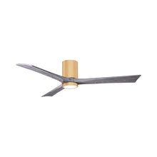 Load image into Gallery viewer, Irene IR3HLK 60-Inch Indoor / Outdoor LED Flush Mount Ceiling Fan in Light Maple/Barn Wood.
