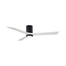 Load image into Gallery viewer, Irene IR3HLK 60-Inch Indoor / Outdoor LED Flush Mount Ceiling Fan in Matte Black/Matte White.

