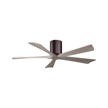 Load image into Gallery viewer, Irene IR5H Flush Mount Ceiling Fan in Brushed Bronze/Gray Ash (52-Inch).

