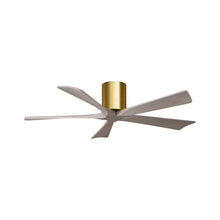 Load image into Gallery viewer, Irene IR5H Flush Mount Ceiling Fan in Brushed Brass/Gray Ash (52-Inch).
