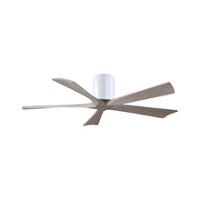 Load image into Gallery viewer, Irene IR5H Flush Mount Ceiling Fan in Gloss White/Gray Ash (52-Inch).
