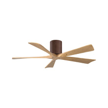 Load image into Gallery viewer, Irene IR5H Flush Mount Ceiling Fan in Walnut/Light Maple (52-Inch).
