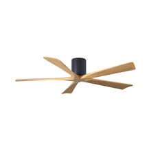 Load image into Gallery viewer, Irene IR5H Indoor / Outdoor Ceiling Fan in Matte Black/Light Maple (60-Inch).
