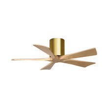 Load image into Gallery viewer, Irene IR5H Indoor / Outdoor Ceiling Fan in Brushed Brass/Light Maple (42-Inch).

