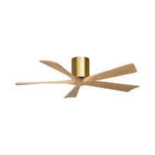 Load image into Gallery viewer, Irene IR5H Indoor / Outdoor Ceiling Fan in Brushed Brass/Light Maple (52-Inch).
