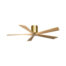Load image into Gallery viewer, Irene IR5H Indoor / Outdoor Ceiling Fan in Brushed Brass/Light Maple (60-Inch).
