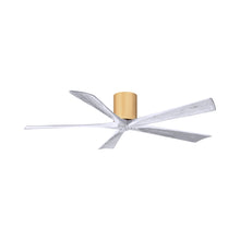 Load image into Gallery viewer, Irene IR5H Indoor / Outdoor Ceiling Fan in Light Maple/Matte White (60-Inch).

