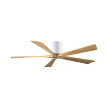 Load image into Gallery viewer, Irene IR5H Indoor / Outdoor Ceiling Fan in Gloss White/Light Maple (60-Inch).
