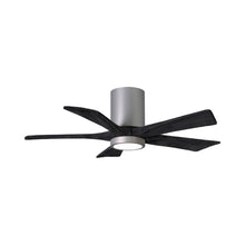Load image into Gallery viewer, Irene IR5HLK 42-Inch Indoor / Outdoor LED Flush Mount Ceiling Fan in Brushed Nickel/Matte Black.

