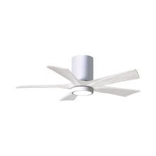 Load image into Gallery viewer, Irene IR5HLK 42-Inch Indoor / Outdoor LED Flush Mount Ceiling Fan in Gloss White/Matte White.
