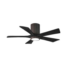 Load image into Gallery viewer, Irene IR5HLK 42-Inch Indoor / Outdoor LED Flush Mount Ceiling Fan in Textured Bronze/Matte Black.
